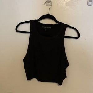 Cropped high neck top